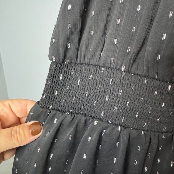 OLD NAVY waist defined metallic swiss dot smocked mini dress size XS - Picture 6 of 8